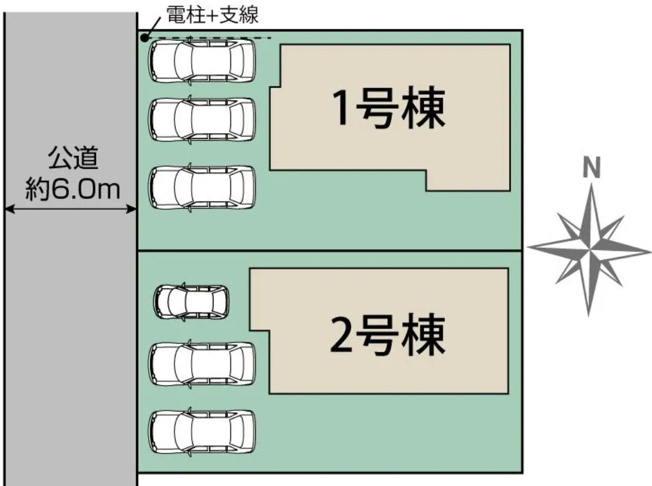 【区画図】 | 焼津市石津 新築一戸建て 1号棟 | 1号棟の区画図です