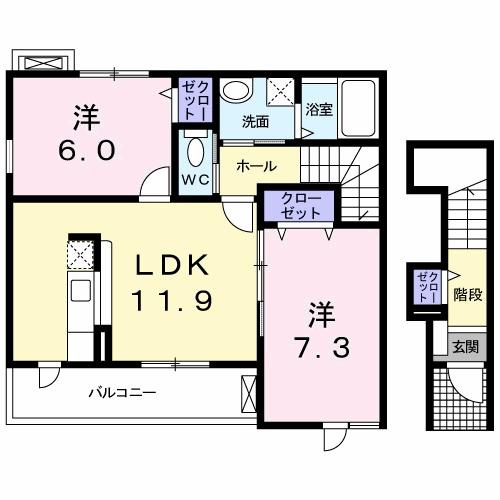 カスターニャＡの間取り