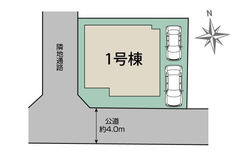秦野市鶴巻南3丁目新築戸建て　1号棟の区画図|区画図「秦野市鶴巻南３丁目新築戸建て」