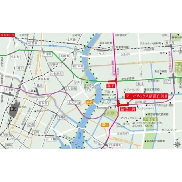 アーバネックス清澄白河Ⅱ　ＷＥＳＴ棟の地図