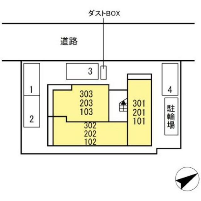 岐阜市昭和町３丁目のアパートの外観