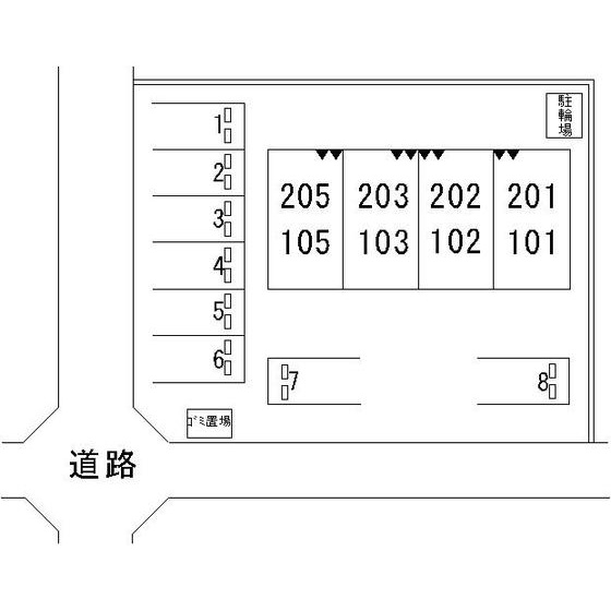 グラシアスの駐車場