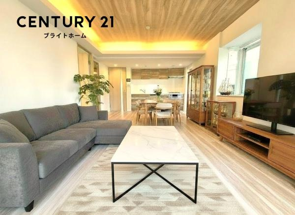 中山パーク・ホームズの居間・リビング|本画像はAIがCGで家具作成しており、実際の現地に家具は設置されておりません。また、販売価格に家具等は含まれておりません。