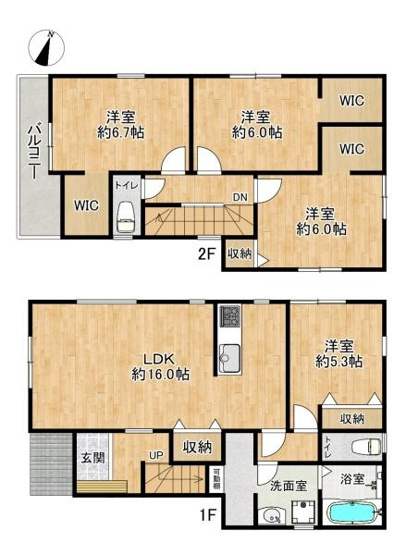 【間取り】 | 垂水区千鳥が丘2丁目　1号棟　新築戸建