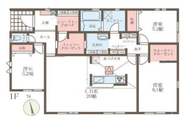リーブルガーデン高 １号棟 ／新築一戸建の間取り