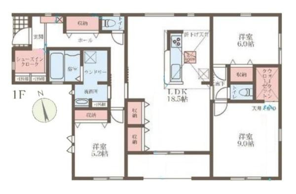 リーブルガーデン高 ２号棟 ／新築一戸建の間取り