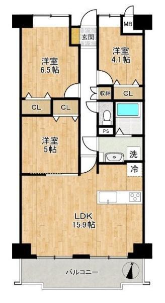 ローレルコート桜井南の間取り