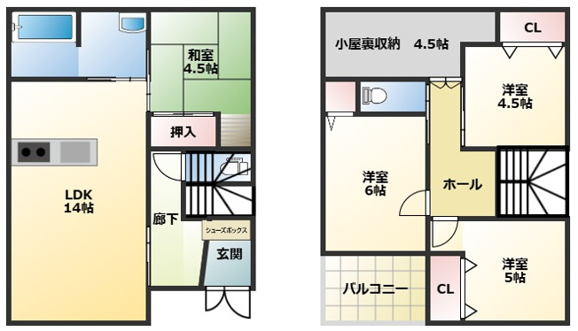 【間取り】 | 皇徳寺台3丁目　中古住宅