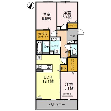 ラポール岡本の間取り