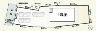 【区画図】 | 笠松町上柳川町新築建売限定1邸！敷地ゆったり69坪！お車スペース3台以上可能！17帖のリビング！ | 笠松町上柳川町新築建売限定1邸！敷地ゆったり69坪！お車スペース3台以上可能！17帖のリビング！