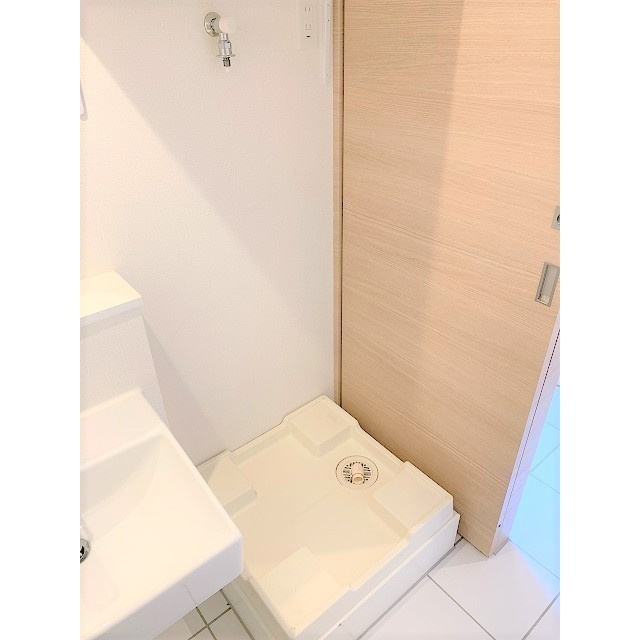 ルクレ大森の設備|棚付き洗濯機置き場