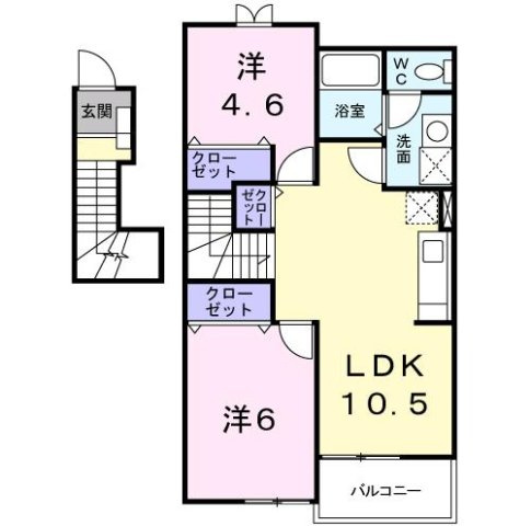 ロンジェヴィテ東沖　Ｂの間取り