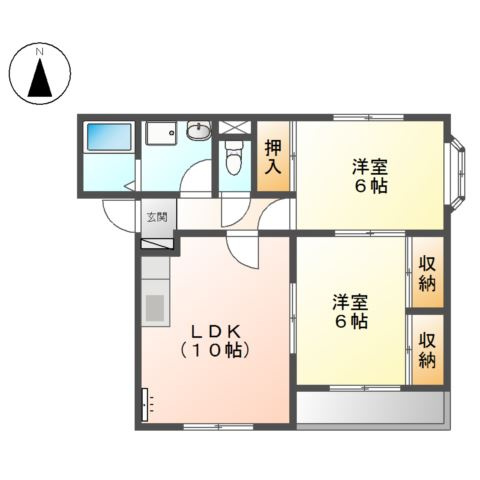 サニーパレス北野Ｃの間取り