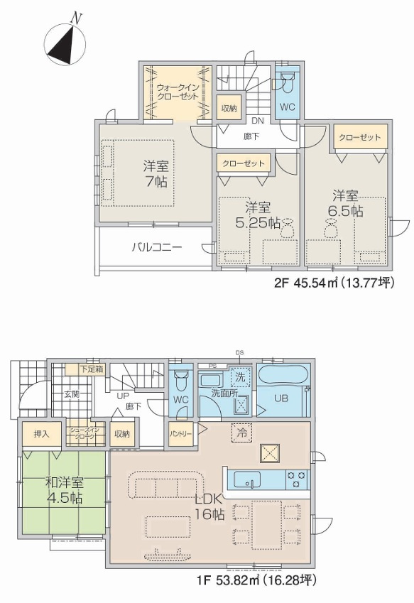 【サンスターホーム】羽村市羽加美3丁目　新築11号棟の間取り