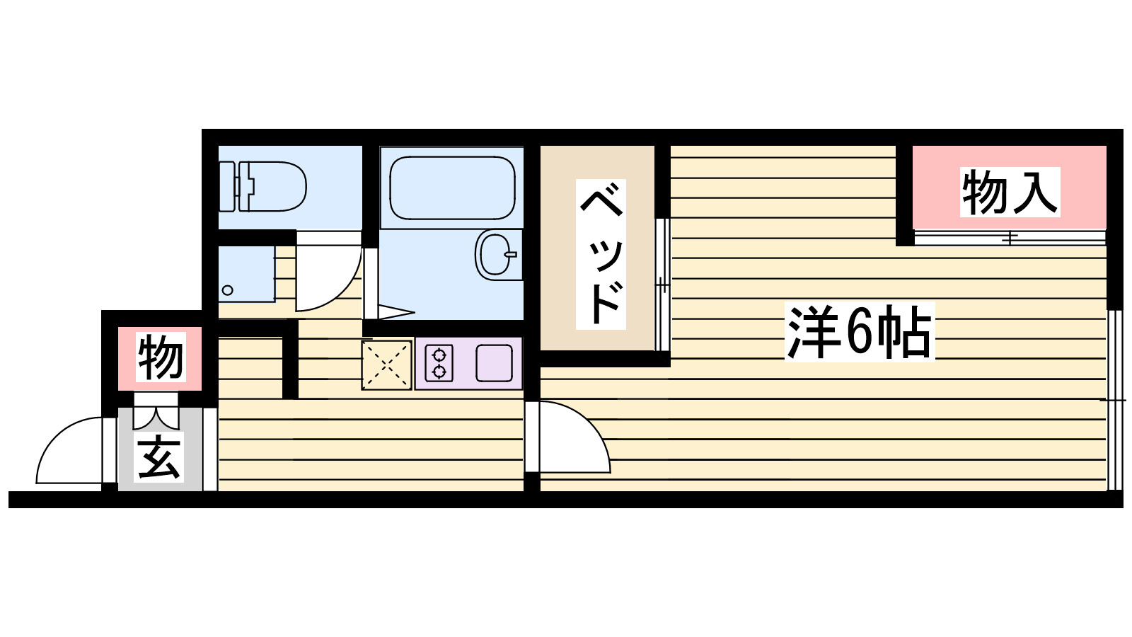 レオパレスあわのの間取り