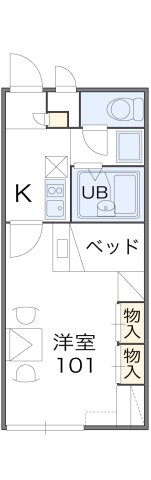 レオパレス青松の間取り|代表的な間取のため実際の間取とは異なる場合があります