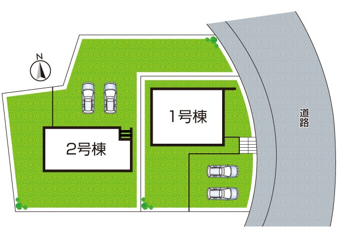 5日(土)6日(日)現地ご見学可能！宝塚市花屋敷つつじガ丘　全2邸の区画図|全２区画