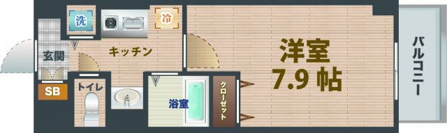 【間取り】 | プランソレイユ | 1Kのお部屋です。