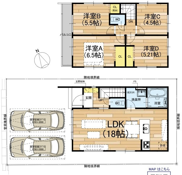 守山市岡2号棟　新築戸建て