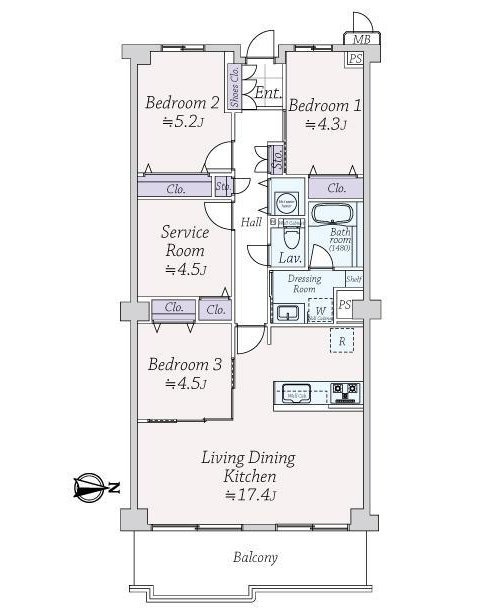ネオコーポ武庫川の間取り