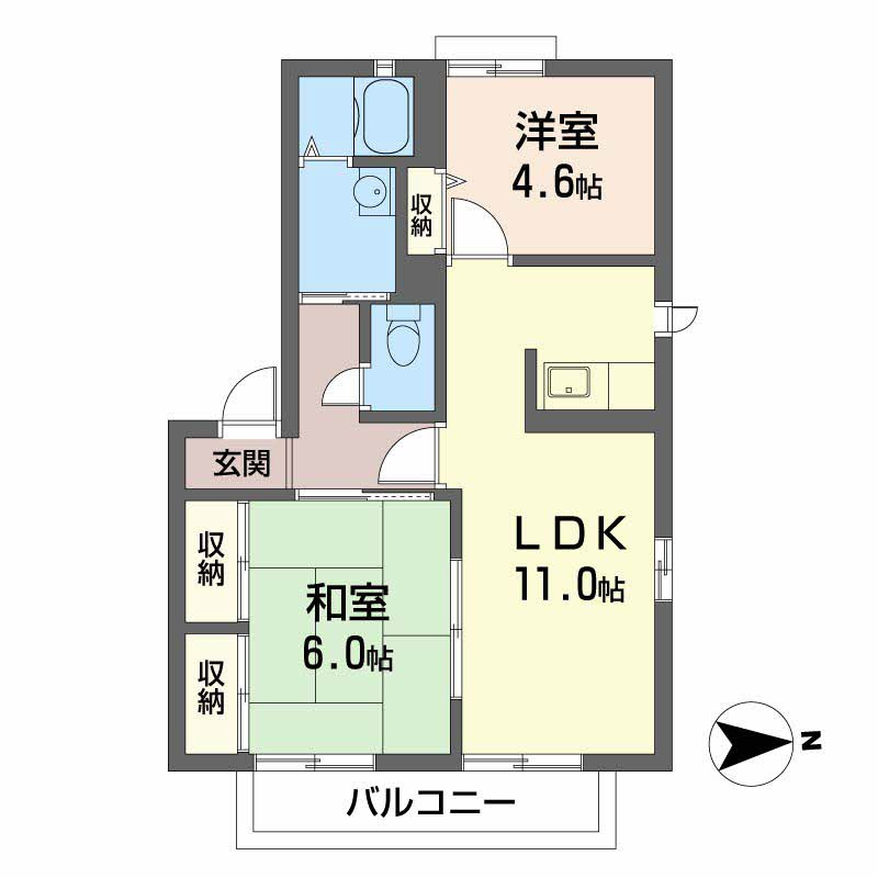 グリーンオアシスE棟の間取り