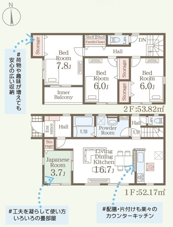 リーブルガーデン熊本市南区田井島の間取り