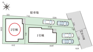 【区画図】 | 国立市富士見台1丁目　全2棟　2号棟【今なら土地売りも可】 | 2号棟です