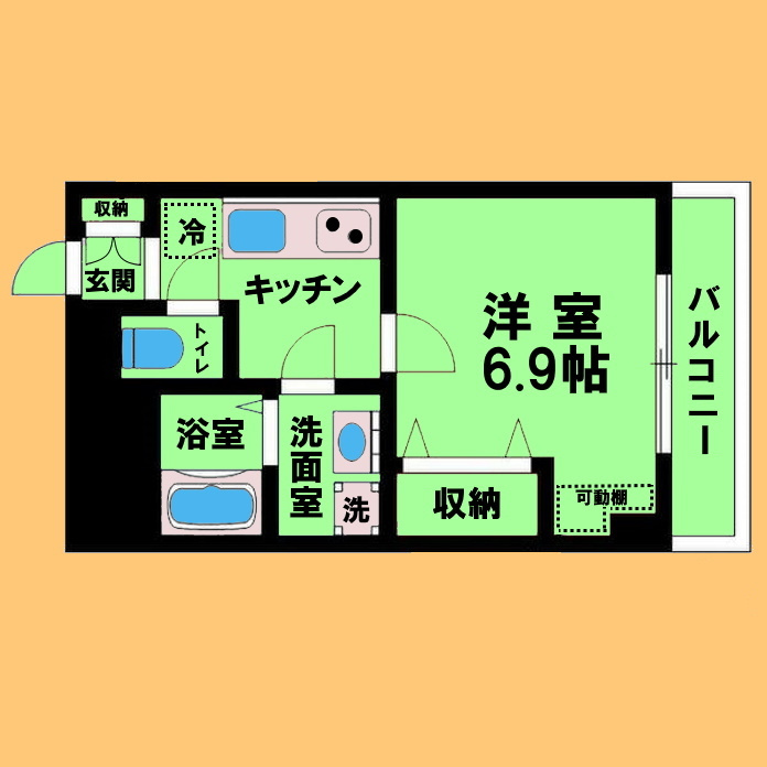シティコート上小田井の間取り|間取り反転タイプ