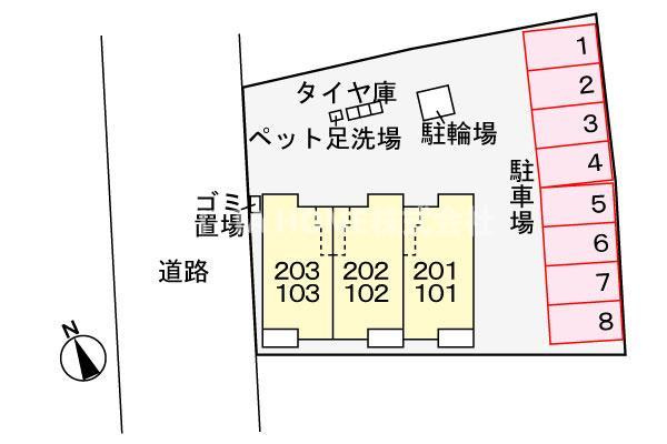 カーサ　プランドールの展望|敷地内の配置図です◆