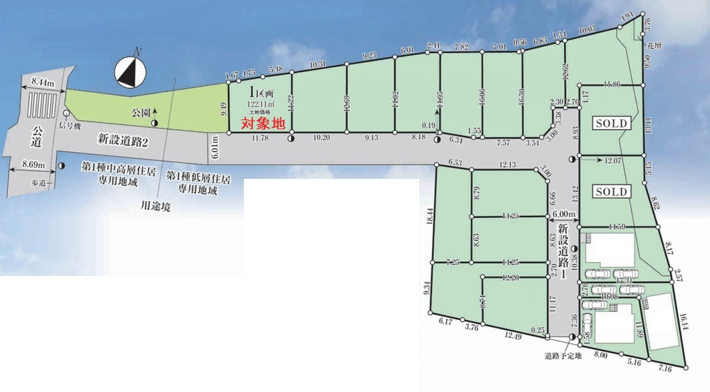 【サンスターホーム】羽村市羽加美3丁目　建築条件付売地1区画の土地図