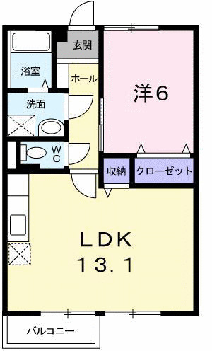 ヴィラ　アンソレイユの間取り