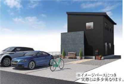 川中島町原 新築建売２号棟の外観パース