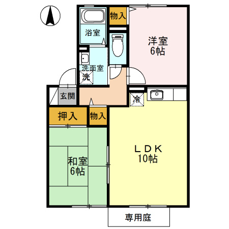 セジュール一ツ木の間取り