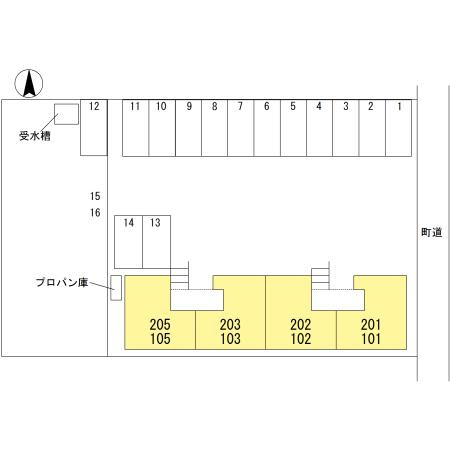 セジュール一ツ木の区画図