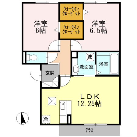 【間取り】 | ブロッサムA棟