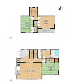 古河市長左エ門新田　中古一戸建ての間取り|全居室収納付きで物の置き場に困らない間取りです♪