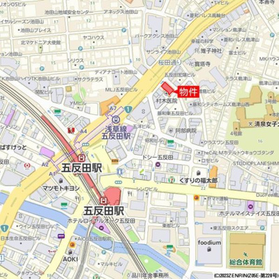 【地図】 | ザ・パークハウスアーバンス東五反田
