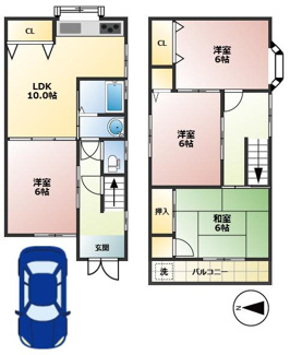 【間取り】 | 若江北町二丁目　中古戸建