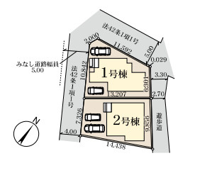 上尾市瓦葺　新築一戸建て　リーブルガーデン　02の区画図|2号棟