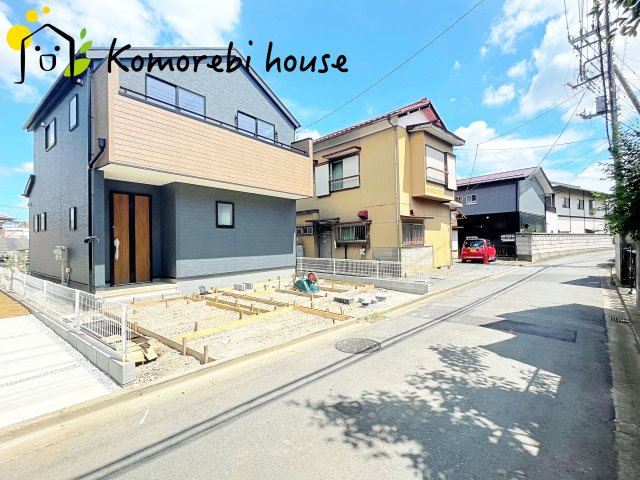 上尾市瓦葺　新築一戸建て　リーブルガーデン　02の前面道路含む現地写真|26.8.6　撮影済み