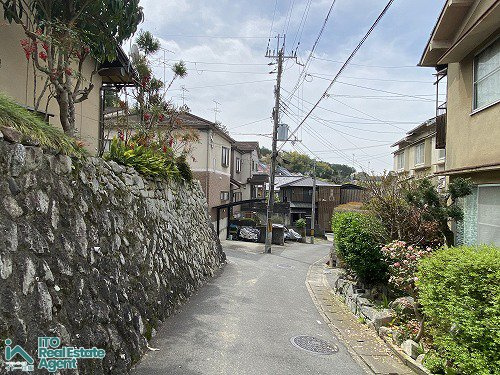 一乗寺堂ノ前町 土地の前面道路含む現地写真