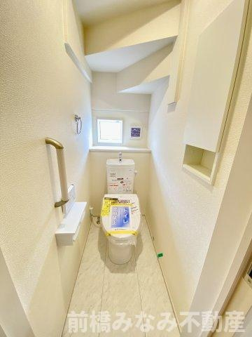 【新築】前橋市六供町１丁目　限定1棟　ブルーミングガーデン　新築建売のトイレ|トイレも気になるポイント