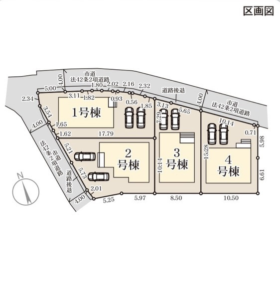 リーブルガーデン熊本市西区上代3丁目の区画図