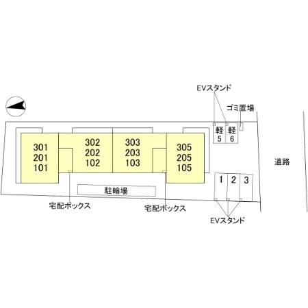 D-residence南茨木Ⅱの区画図