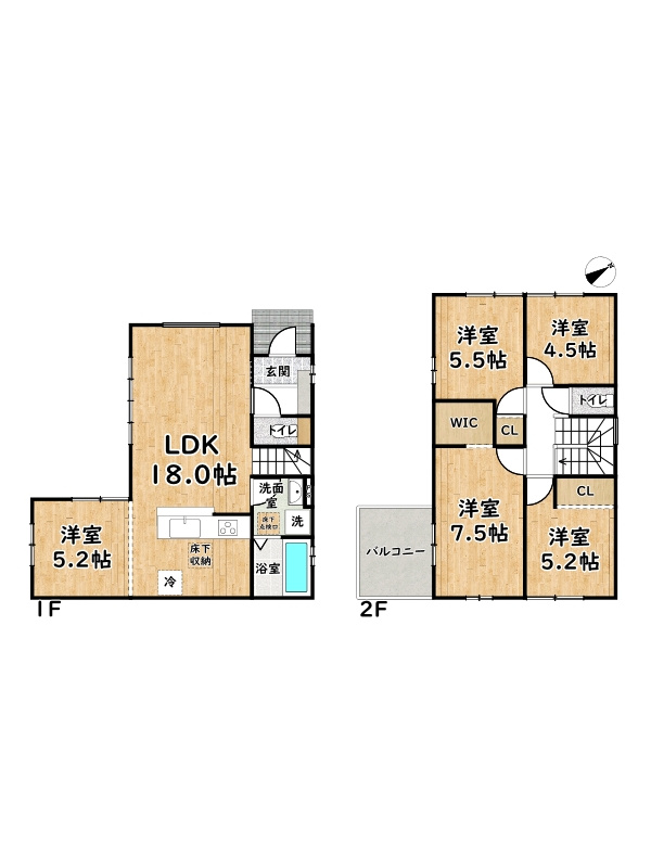 姫路市西庄/新築戸建の間取り