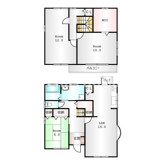 飯塚町谷一貸家住宅の間取り|当社、チルホームのHPもご覧ください(^^)/物件情報多数♪