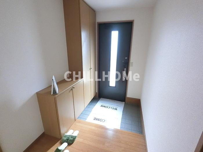 飯塚町谷一貸家住宅の玄関|当社、チルホームのHPもご覧ください(^^)/物件情報多数♪