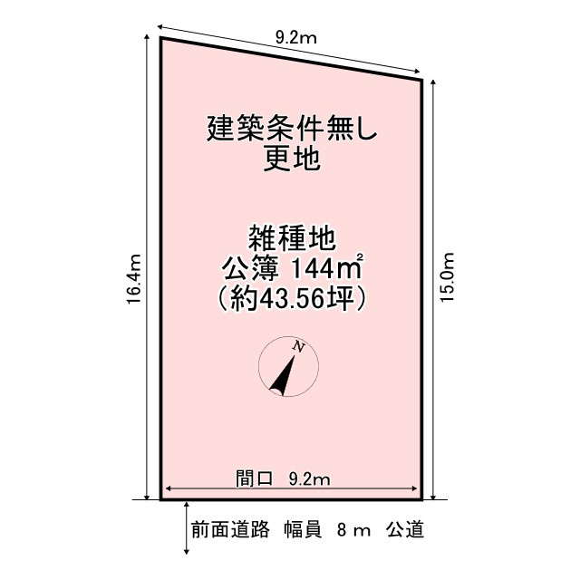 西賀茂川上町 建築条件なし 土地の土地図