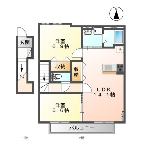 アムール壱番館の間取り