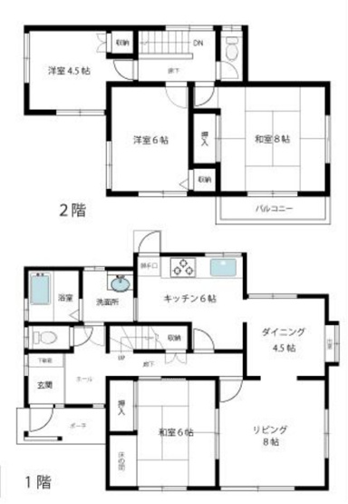 【間取り】 | 東松山市旗立台　中古戸建　